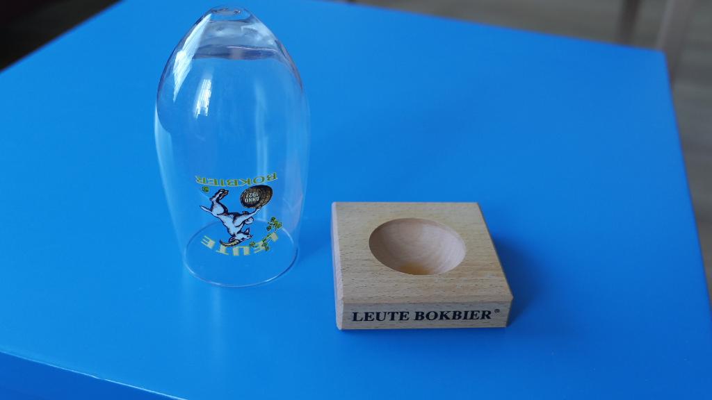 Leute Bok bierglas, Verzamelen, Biermerken, Ophalen of Verzenden, Zo goed als nieuw, Glas of Glazen, Overige merken