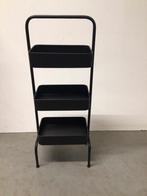 Zwart metalen rekje met 3 bakken, Ophalen, Zo goed als nieuw