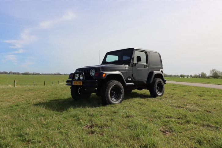 Jeep Wrangler 4.0 I 130KW Hard TOP 1998 Zwart, Auto's, Jeep, Particulier, Wrangler, 4x4, Airbags, Alarm, Startonderbreker, Trekhaak