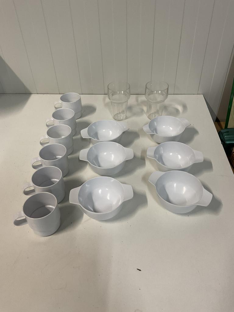 Mepal camping servies 14 delig, Caravans en Kamperen, Kampeeraccessoires, Ophalen, Zo goed als nieuw