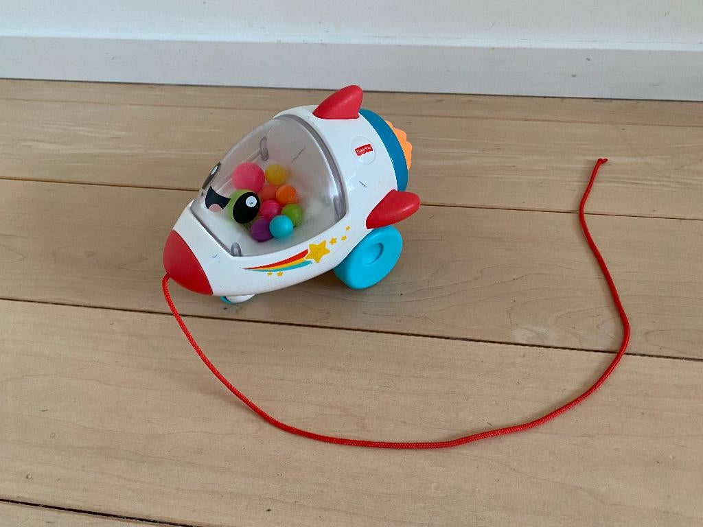 Fisher price raket trekfiguur, Ophalen of Verzenden, Gebruikt, Duw- of Trekspeelgoed