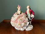Unterweissbach porselein groep dame en heer saksisch dresden, Ophalen