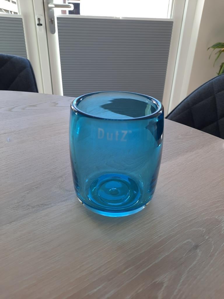 Dutz waxinelichthouder van glas, Ophalen, Nieuw, Blauw, Glas