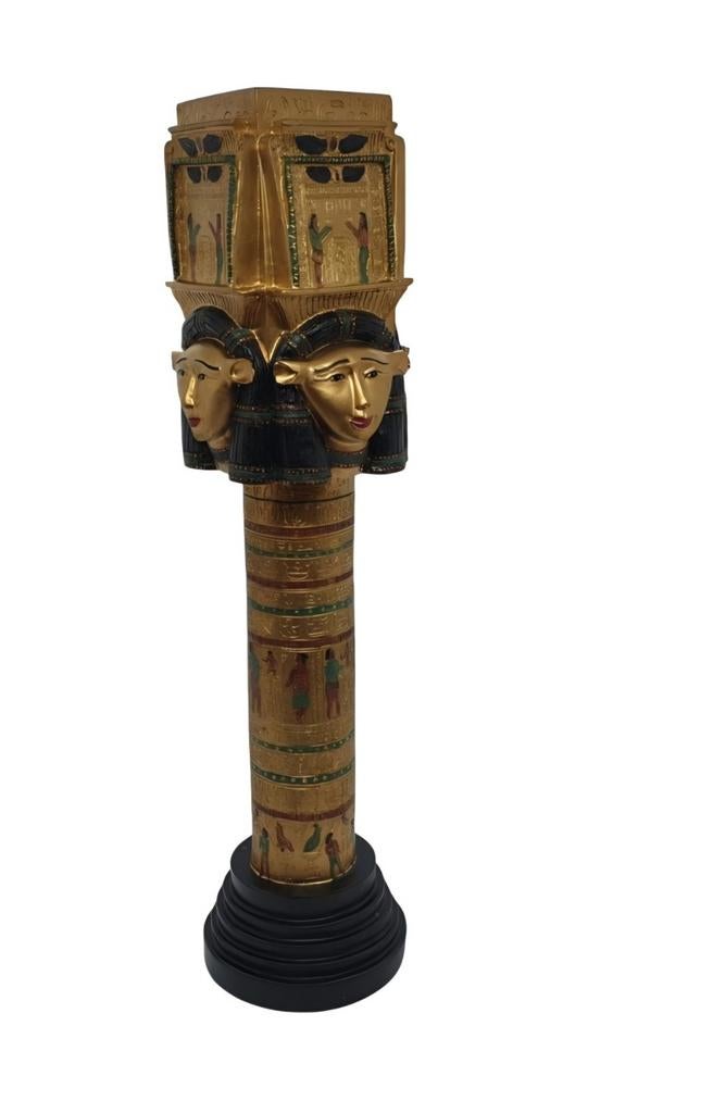 GEZOCHT: Egyptische Farao Toetanchamon Pilaar Beeld - 35 cm, Ophalen of Verzenden