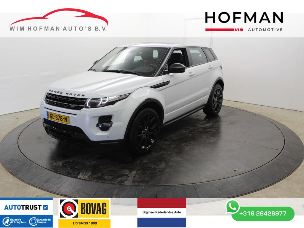 Land Rover Range Rover Evoque 2.0 Si 4WD Black Pack Pano Cam, Auto's, Euro 5, Zwart, 4 cilinders, Wit