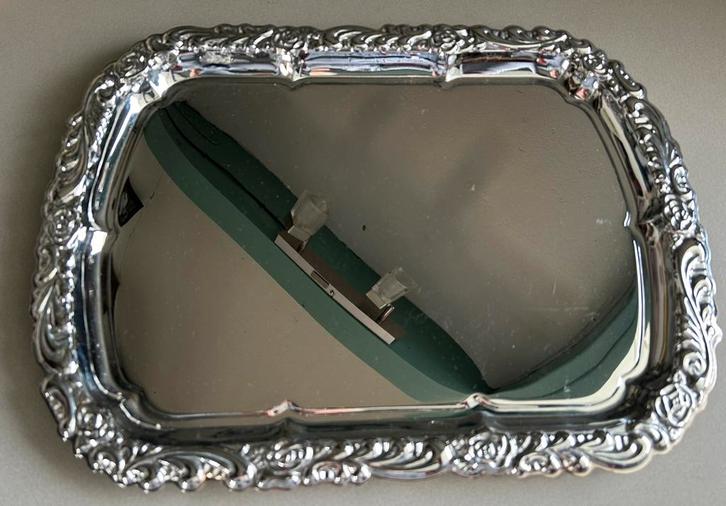 Michelin Serviertablett met florale omranding 31 cm x 44 cm, Antiek en Kunst, Curiosa en Brocante, Ophalen of Verzenden