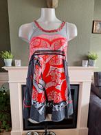 Save the Queen rood grijze top M 38 40, Maat 38/40 (M), Verzenden, Save the Queen, Zo goed als nieuw