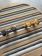 Moderne goud- en zilverkleurige manchetknopen, Ophalen of Verzenden, Zo goed als nieuw, Overige materialen