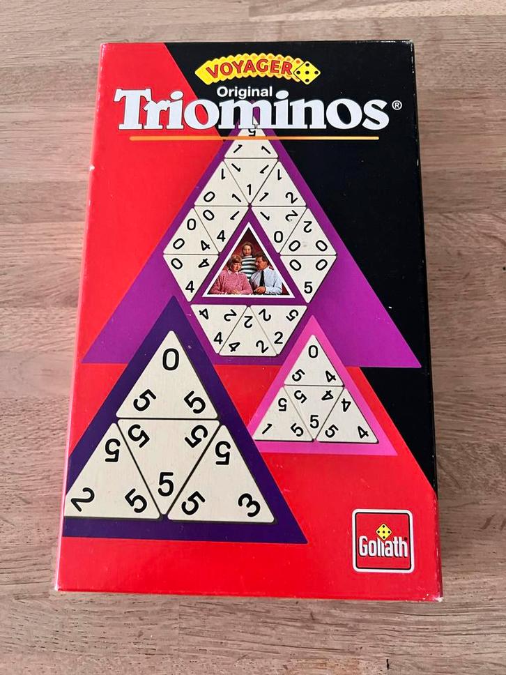 Triominos Original Gezelschapsspel van Goliath, Hobby en Vrije tijd, Gezelschapsspellen | Bordspellen, Zo goed als nieuw, Een of twee spelers