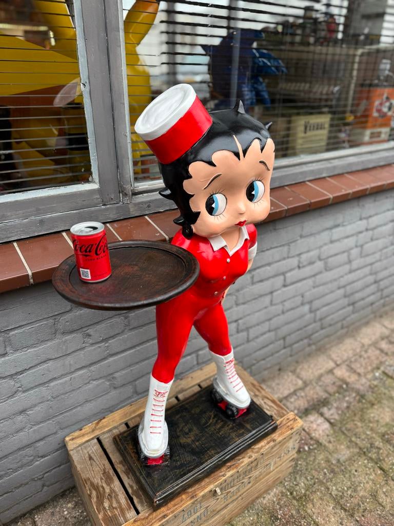 Grote Betty Boop Beeld - Diner Serveerster op Rollerskates, Ophalen, Zo goed als nieuw, Mens