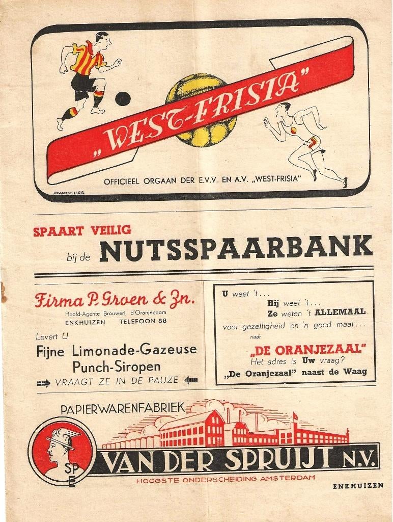 Enkhuizen-Voetbal -Orgaan-1947-1948-1949  Ruim 30-Exemplaar, Verzenden, Zo goed als nieuw, Overige binnenlandse clubs, Boek of Tijdschrift