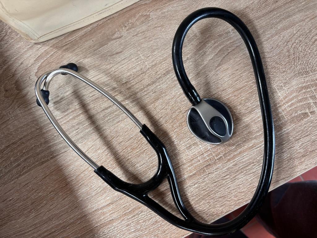 3M Littmann Master Cardiology Stethoscoop Zwart Staal, Ophalen of Verzenden, Gebruikt