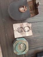 Antiek Kompas met lederen hoesje, Ophalen of Verzenden