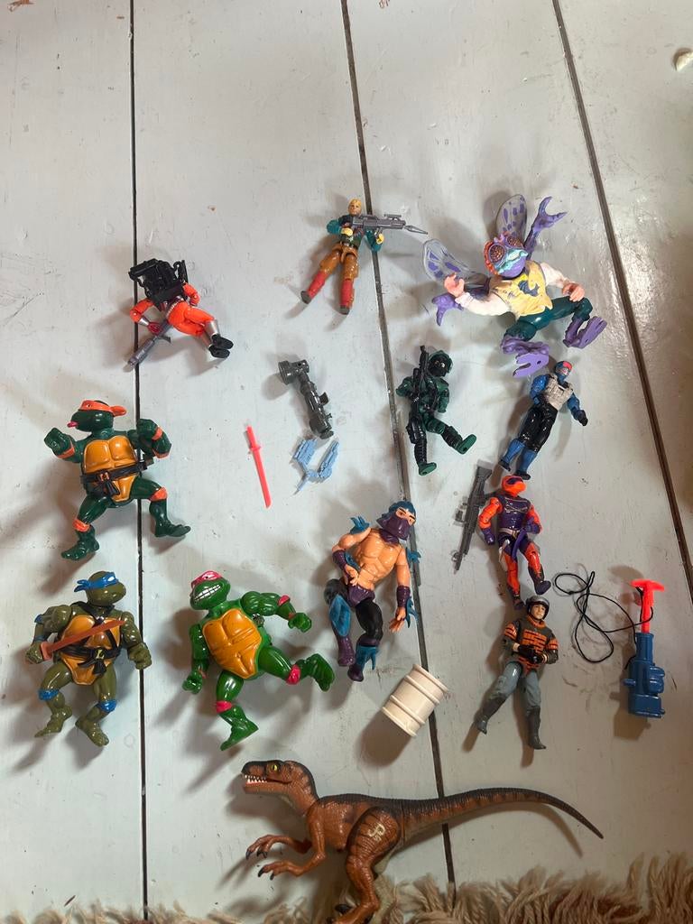 Actiefiguren en autos jaren 90 (oa TMHT en GI Joe), Ophalen of Verzenden, Gebruikt