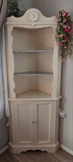 Landelijke hoekkast - Crème wit - Met opbergruimte, Huis en Inrichting, Kasten | Overige, Ophalen