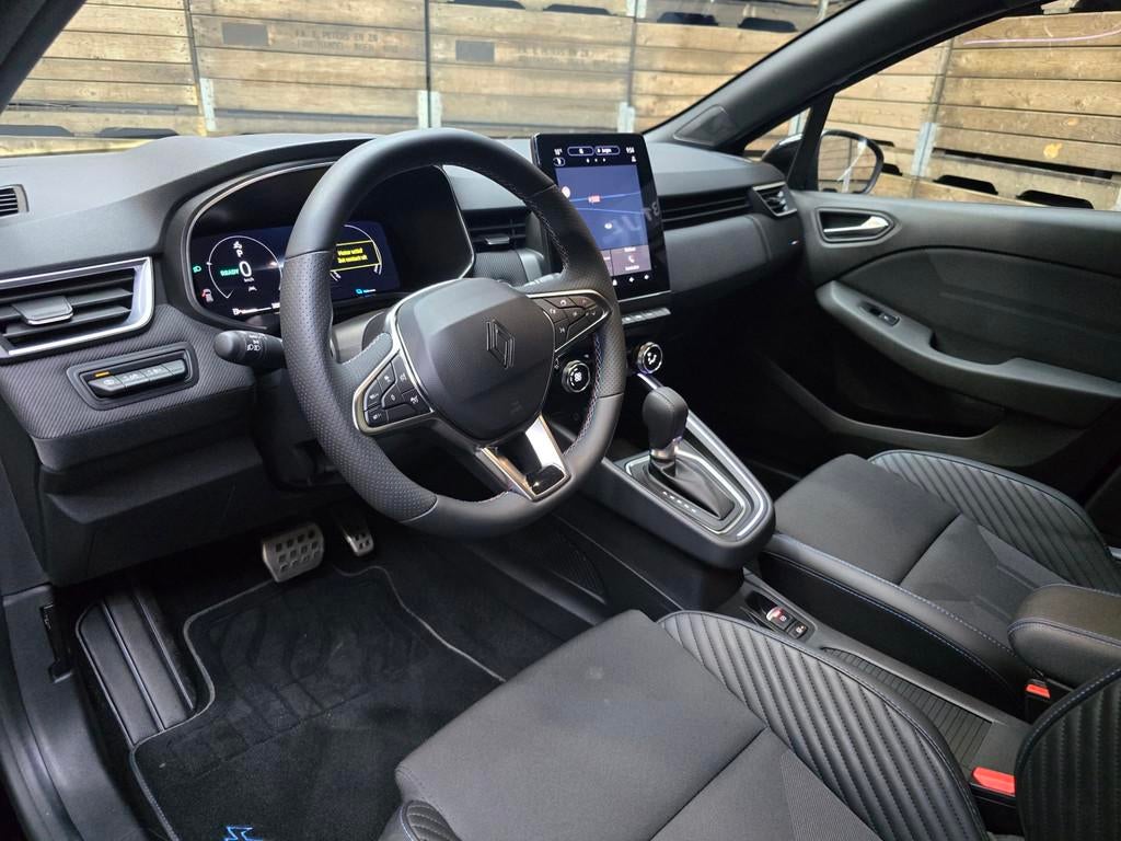 Renault Clio 1.6 E-Tech Full Hybrid 145 esprit Alpine 360 Cl, Auto's, Gebruikt, Zwart, Leder en Stof, Zwart