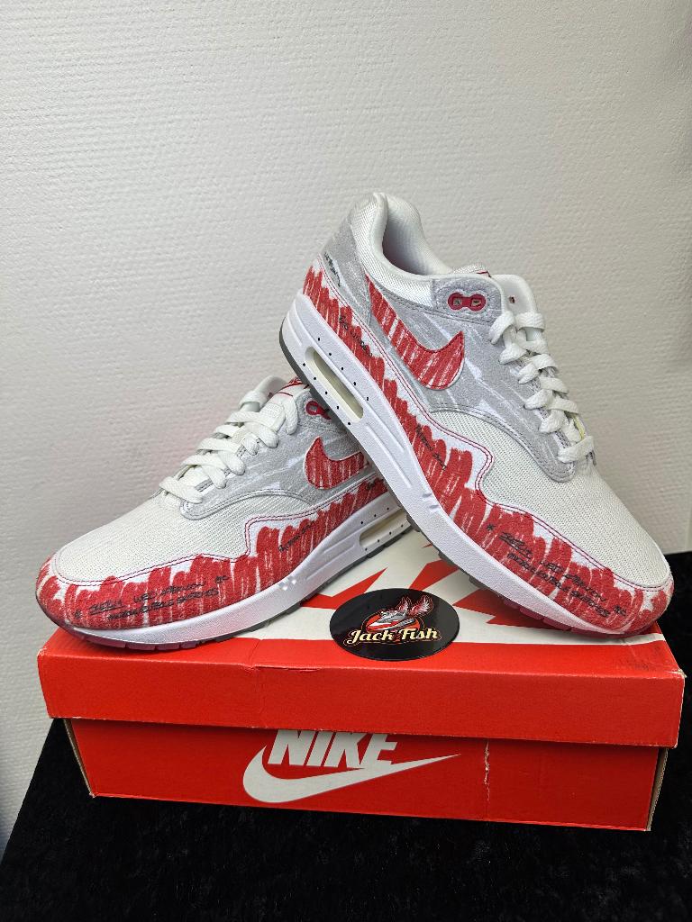 Nike air Max 1 Sketch University red - size 44, Nike air max, Overige kleuren, Nieuw, Ophalen of Verzenden