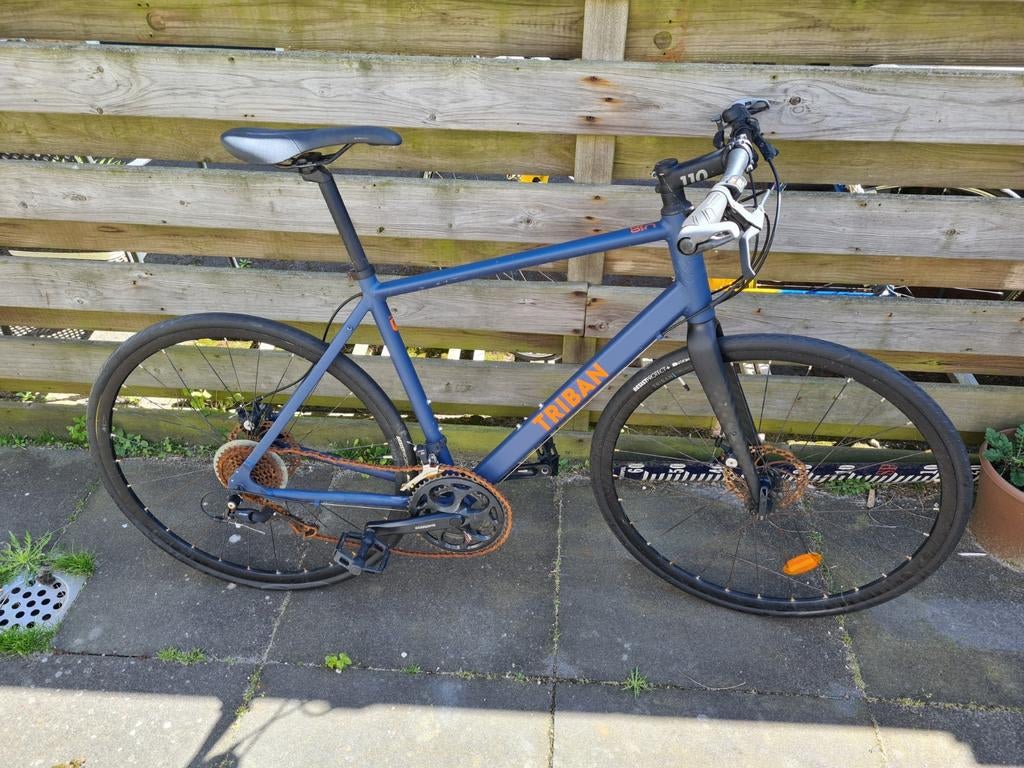 Triban RC 120 racefiets - Let op: heeft onderhoud nodig, Gebruikt, Versnellingen, 49 tot 53 cm, Schijfrem
