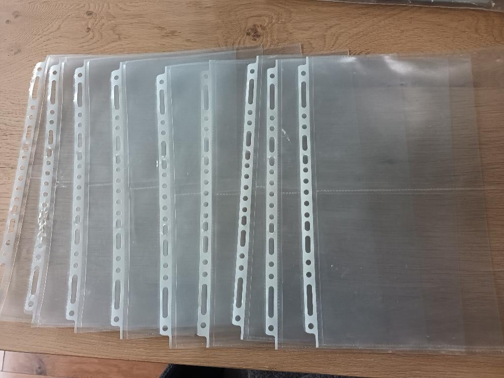 9 insteekhoezen insteekhoesjes hoezen hoesjes A4 met A5 vak, Ophalen of Verzenden, Gebruikt