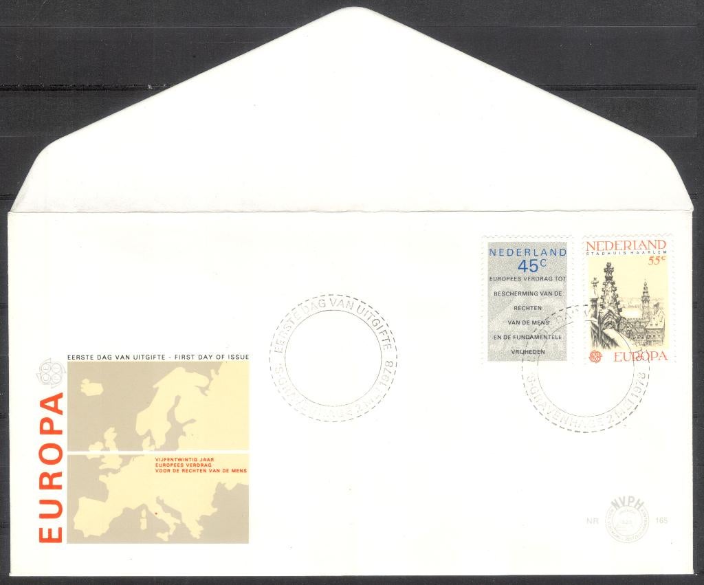 E165 - Europa 1978, Postzegels en Munten, Postzegels | Eerstedagenveloppen, Verzenden, Onbeschreven, Nederland