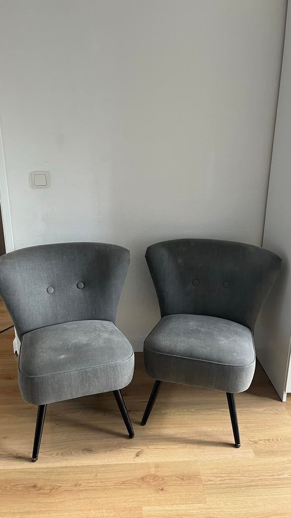 2 VTwonen stoeltjes., Gebruikt, Twee, Ophalen of Verzenden, Stof