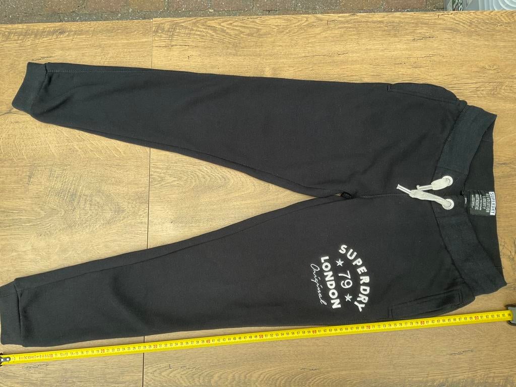 Zgan, niet kapot, zwarte Superdry dames sport jogging broek, Ophalen, Zo goed als nieuw, Maat 36 (S), Zwart