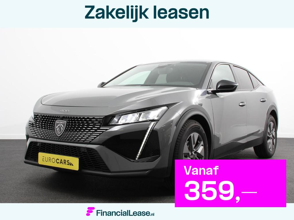 Peugeot 408 1.2 Allure Hybrid 145pk e Automaat Climate Contr, 145 pk, Gebruikt, Leder en Stof, Origineel Nederlands