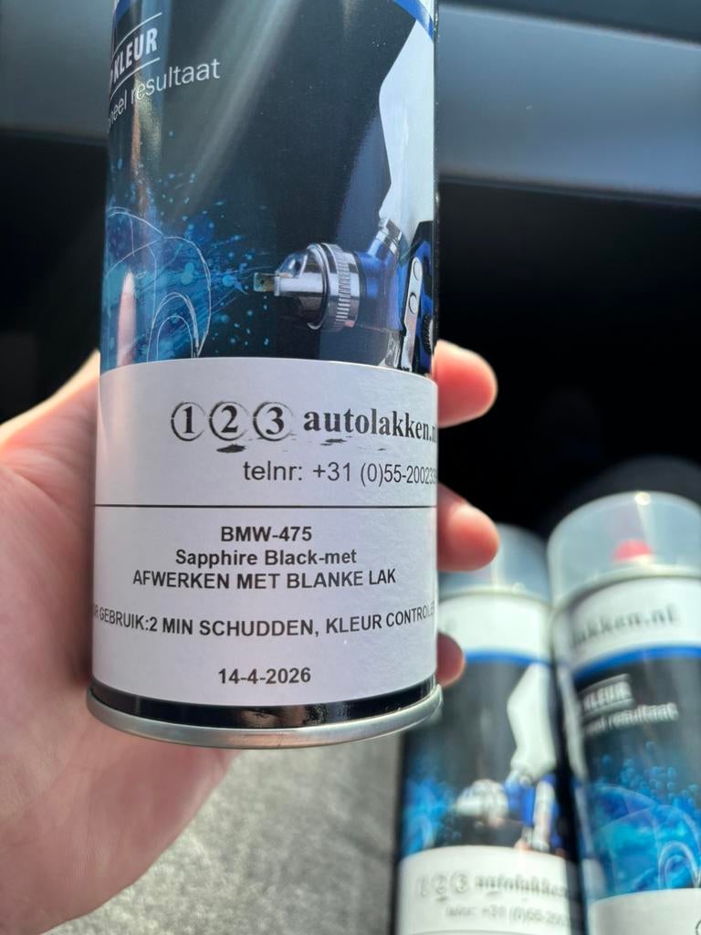 Autolak 475 black sapphire bmw nieuw, Doe-het-zelf en Verbouw, Verf, Beits en Lak, Ophalen, Nieuw, Zwart, Lak