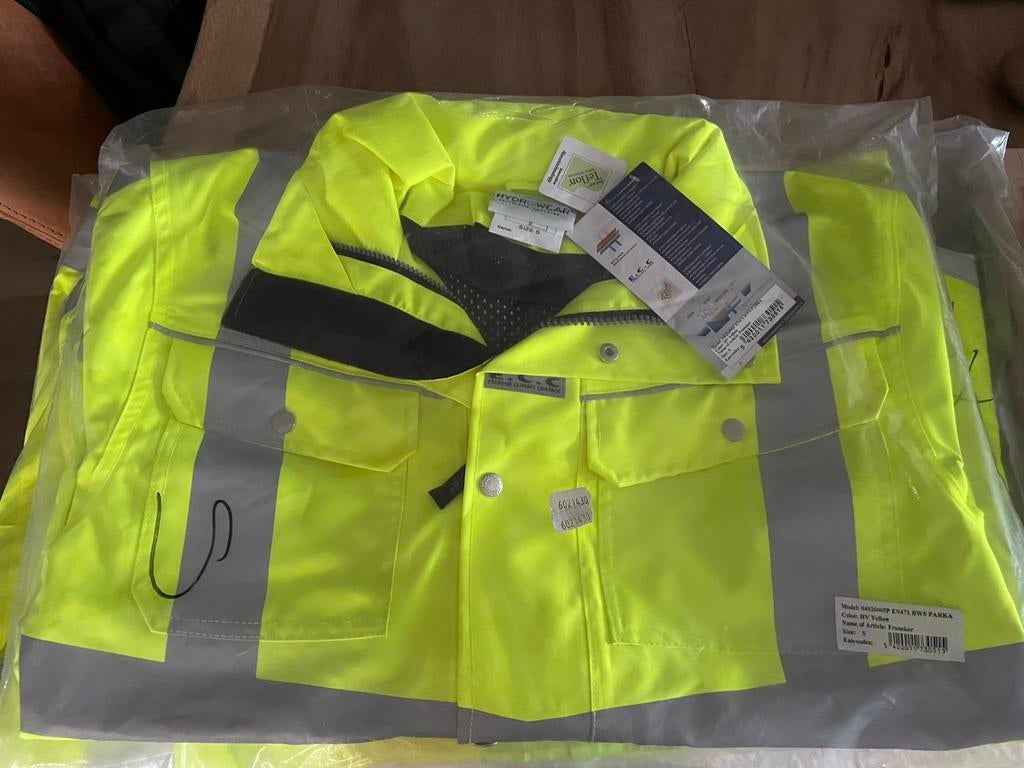 HYDROWEAR PARKA FRANEKER 04026005 FLUO GEEL Maat S, Tuin en Terras, Werkkleding, Ophalen of Verzenden, Nieuw