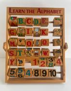 Vintage houten Learn the Alphabet telraam, Kinderen en Baby's, Speelgoed | Houten speelgoed, Ophalen of Verzenden, Gebruikt