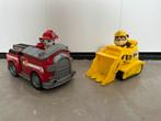 Paw patrol Marshall en Rubble in auto, Ophalen, Zo goed als nieuw
