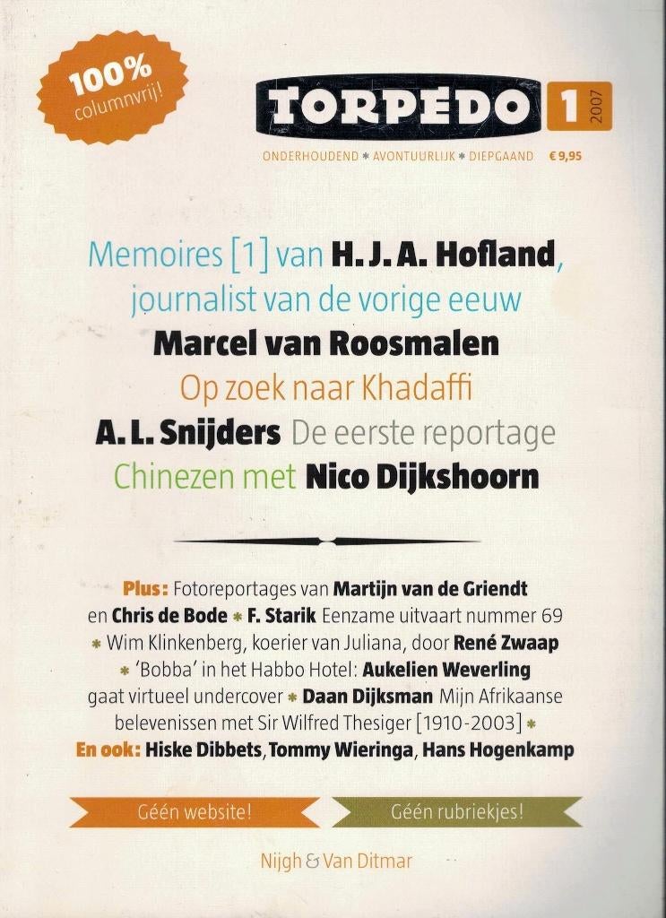 Torpedo - Nr. 1 (2007)., Ophalen of Verzenden, Zo goed als nieuw