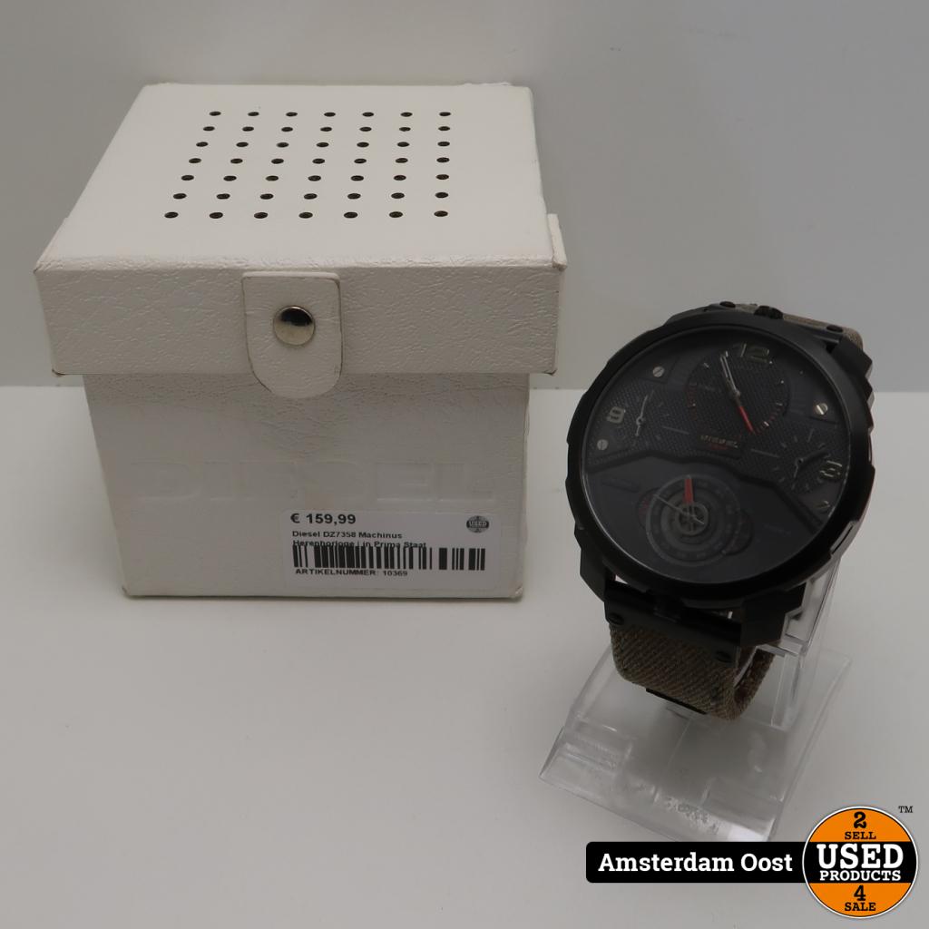 Diesel DZ7358 Machinus Herenhorloge | in Prima Staat, Niet ingevuld, Zo goed als nieuw, Niet ingevuld, Niet ingevuld