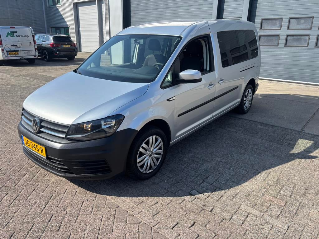 Volkswagen Caddy 2.0 TDI 75KW Maxi Combi 2016 Grijs, Auto's, Bestelauto's, Stof, Zwart, 4 cilinders, Volkswagen