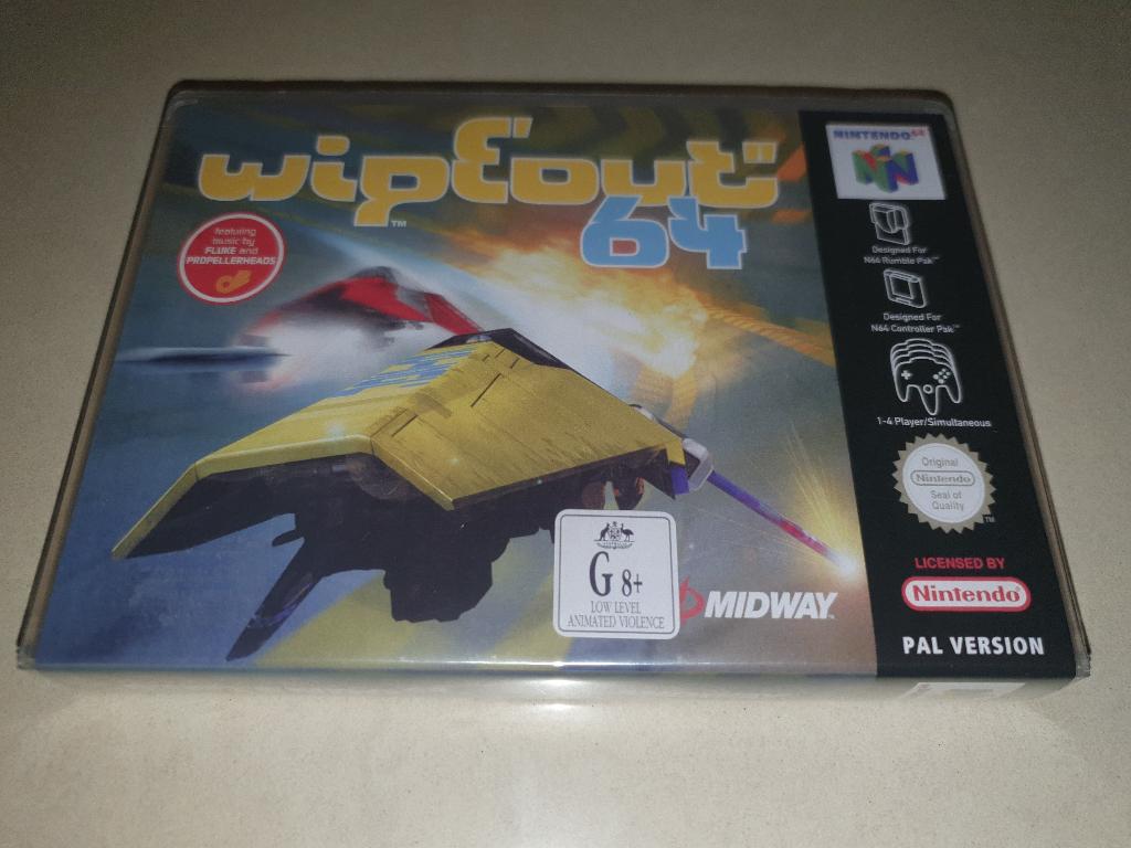 WipeOut 64 N64 Game Case, Verzenden, 1 speler, Racen en Vliegen, Zo goed als nieuw