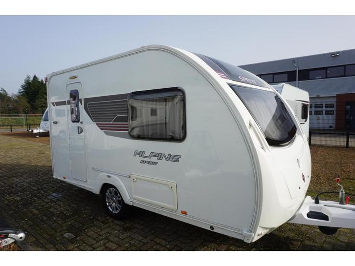 Sprite Alpine Sport 370 EK + MOVER, Caravans en Kamperen, Caravans, Bedrijf, tot en met 2, 750 - 1000 kg, Standaardzit, Sprite