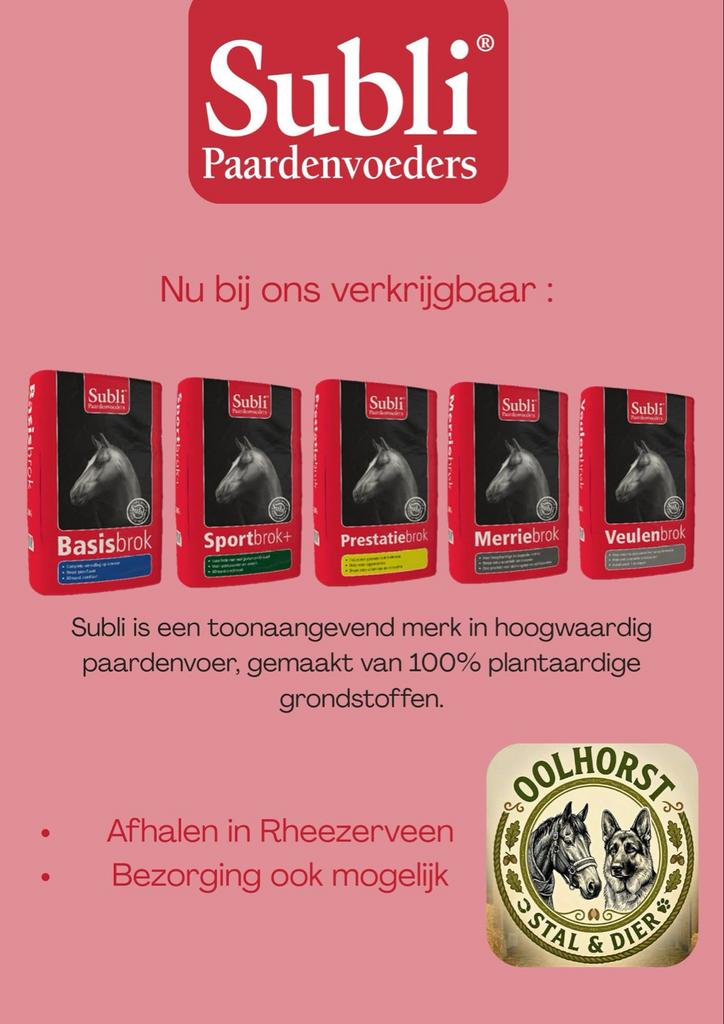 Paardenbrok te koop : Subli, Masters, Voermeesters & Vente, Dieren en Toebehoren, Dierenvoeding, Ophalen, Vee