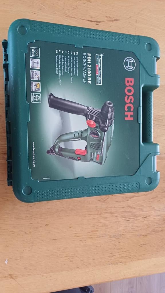 Bosch PBH 2100 RE Boorhamer - 550W met accessoires, Doe-het-zelf en Verbouw, Ophalen, Boor- en/of Breekhamer, Zo goed als nieuw