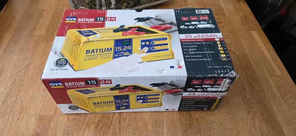 GYS Batium 15.24 Elektronische Acculader 6V/12V/24V, Ophalen of Verzenden, Nieuw, Universele onderdelen
