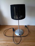 Schemerlampje zwart/zilver, Huis en Inrichting, Lampen | Tafellampen, Ophalen of Verzenden, Stof, Minder dan 50 cm