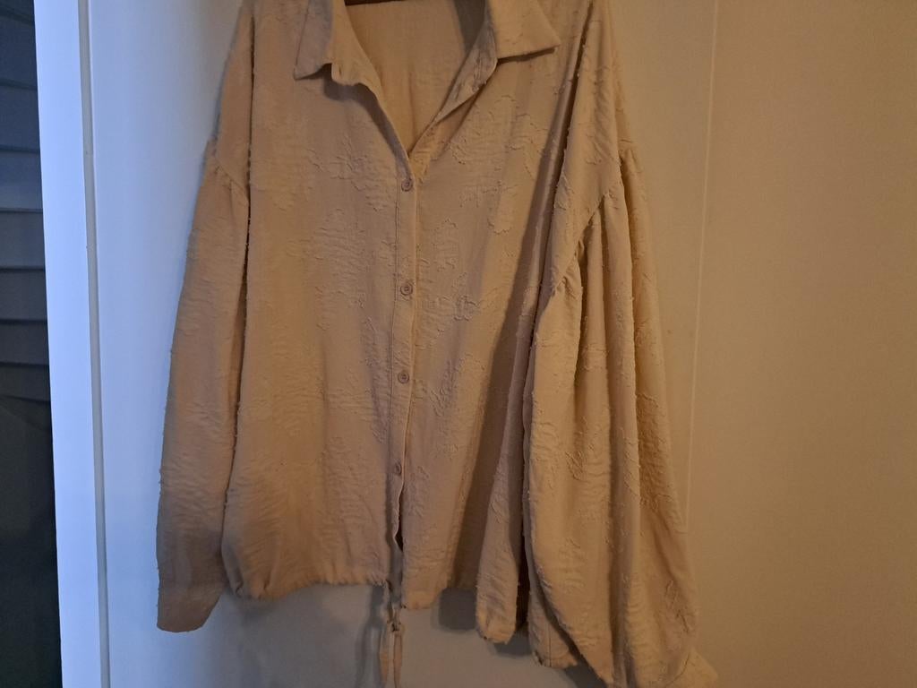 Norah Blouse Maat 48 - Zo goed als nieuw, Kleding | Dames, Blouses en Tunieken, Beige, Maat 46/48 (XL) of groter, Ophalen of Verzenden