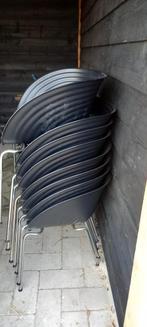 8 vitra kuipstoelen zwart met gebruiksporen, Ophalen, Gebruikt