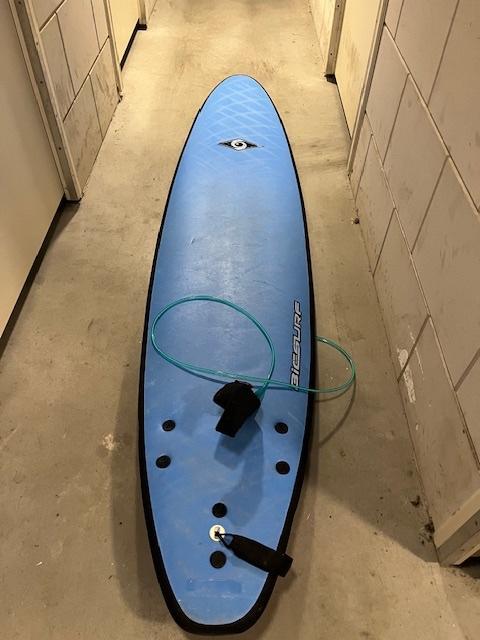 Surfboard - Soft Top, Watersport en Boten, Golfsurfen, Gebruikt, Overige typen, Met vinnen, Met koord, Ophalen