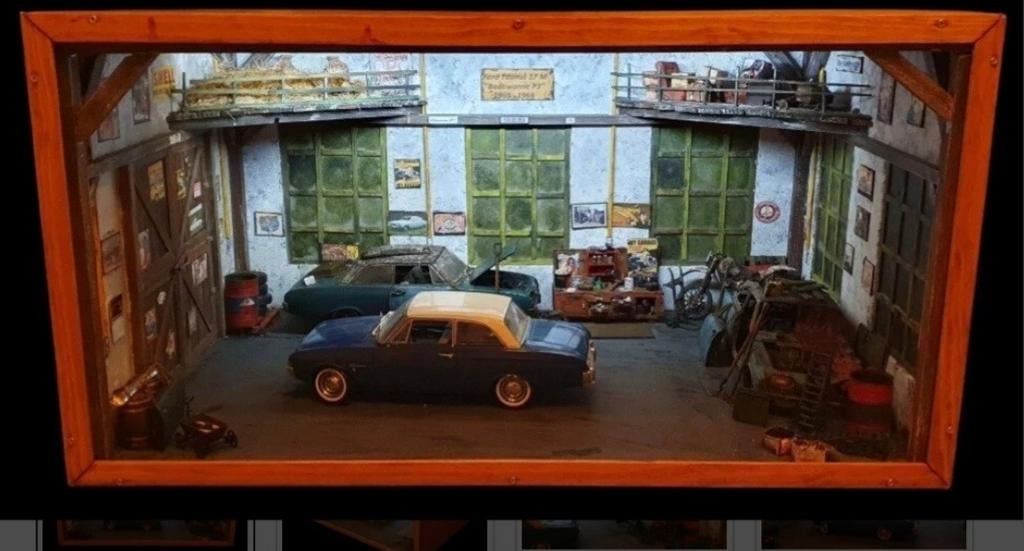 Diorama 1:18 met 3x Ford Taunus 17M, Ophalen, Nieuw, De hobbyloods, Diorama