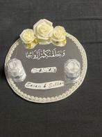 Gepersonaliseerde Acryl Ring Plater 20cm, Sieraden, Tassen en Uiterlijk, Ringen, Kunststof, 20 of groter, Wit, Nieuw