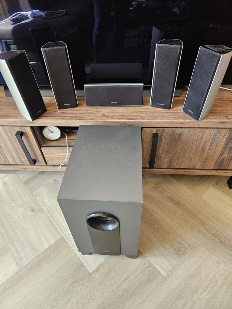 Onkyo 5.1 Surroundset met Subwoofer, Audio, Tv en Foto, Luidsprekers, Gebruikt, Complete surroundset, 120 watt of meer, Ophalen