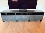 TV-meubel BESTA IKEA - Zwart met grijze fronten, Huis en Inrichting, Kasten | Televisiemeubels, Ophalen, Gebruikt, 150 tot 200 cm