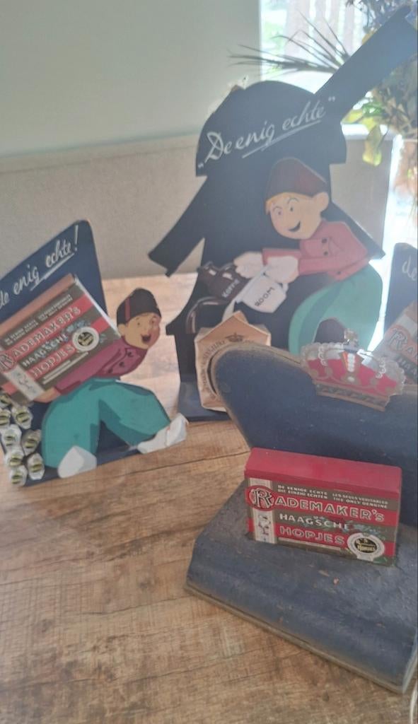 Vintage Rademaker's Haagsche Hopjes Reclame Display, Ophalen of Verzenden, Gebruikt, Reclamebord