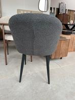 Magazijn leegverkoop eetstoelen teddy boucle stof antraciet, Overige kleuren, Hotelchique teddy boucle stof, Nieuw, Ophalen of Verzenden