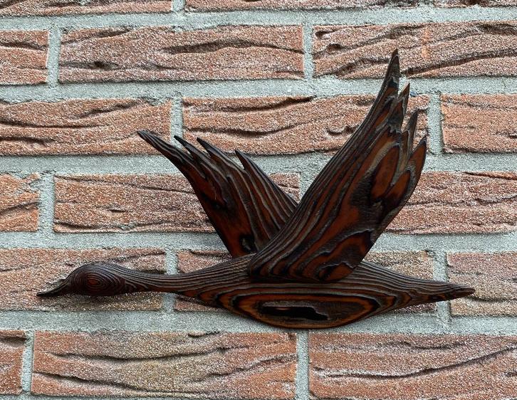 Leuke Wanddecoratie Vliegende Vogel - vintage retro design, Antiek en Kunst, Antiek | Woonaccessoires, Ophalen of Verzenden